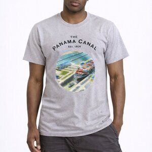 Canal de Panama Souvenir Gray Graphic Tee - Mens L